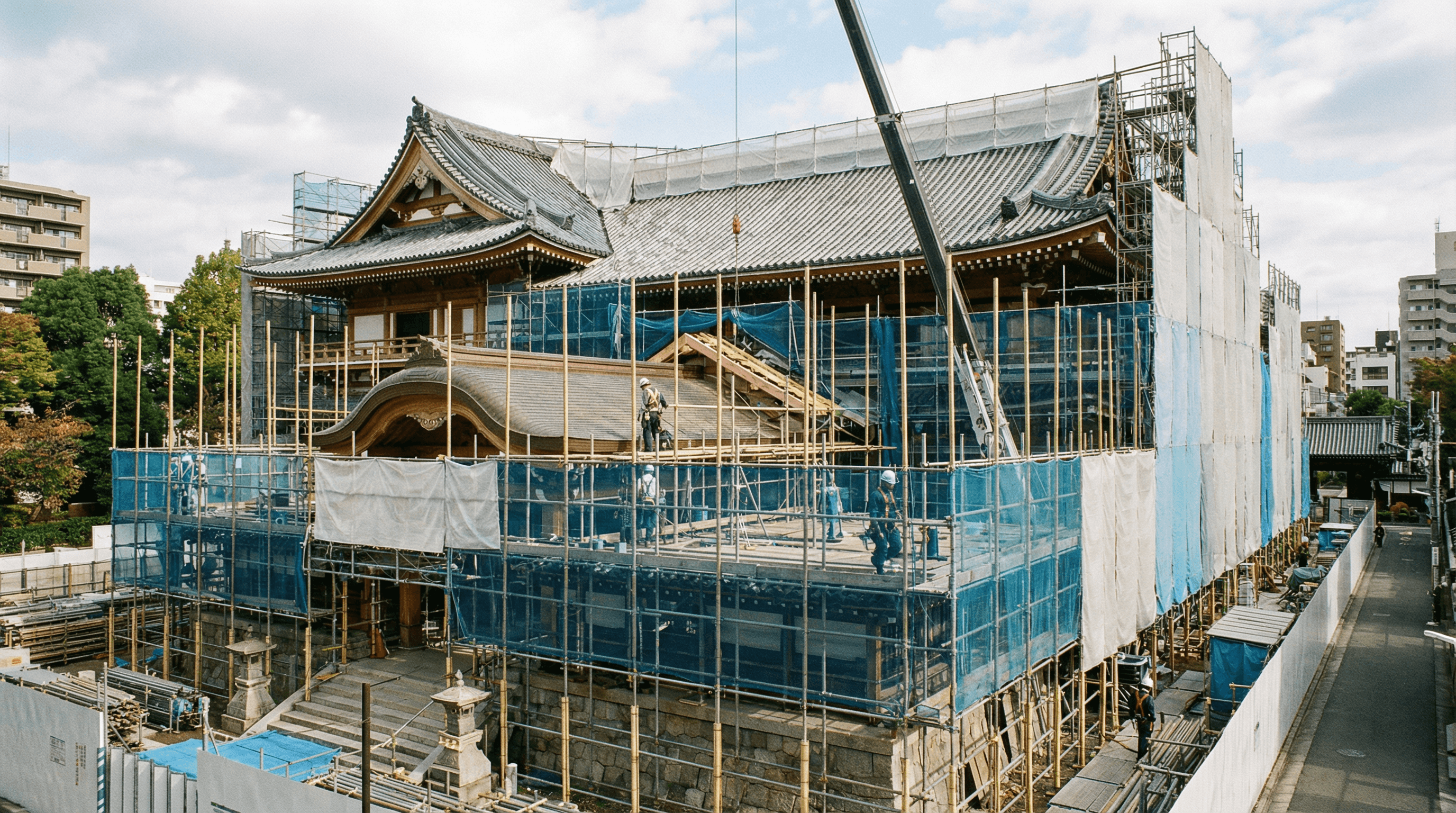 【足場工事】公共文化施設 改修工事